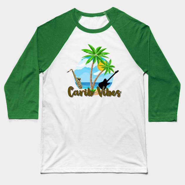 CARIB VIBES Baseball T-Shirt by Rockers Media